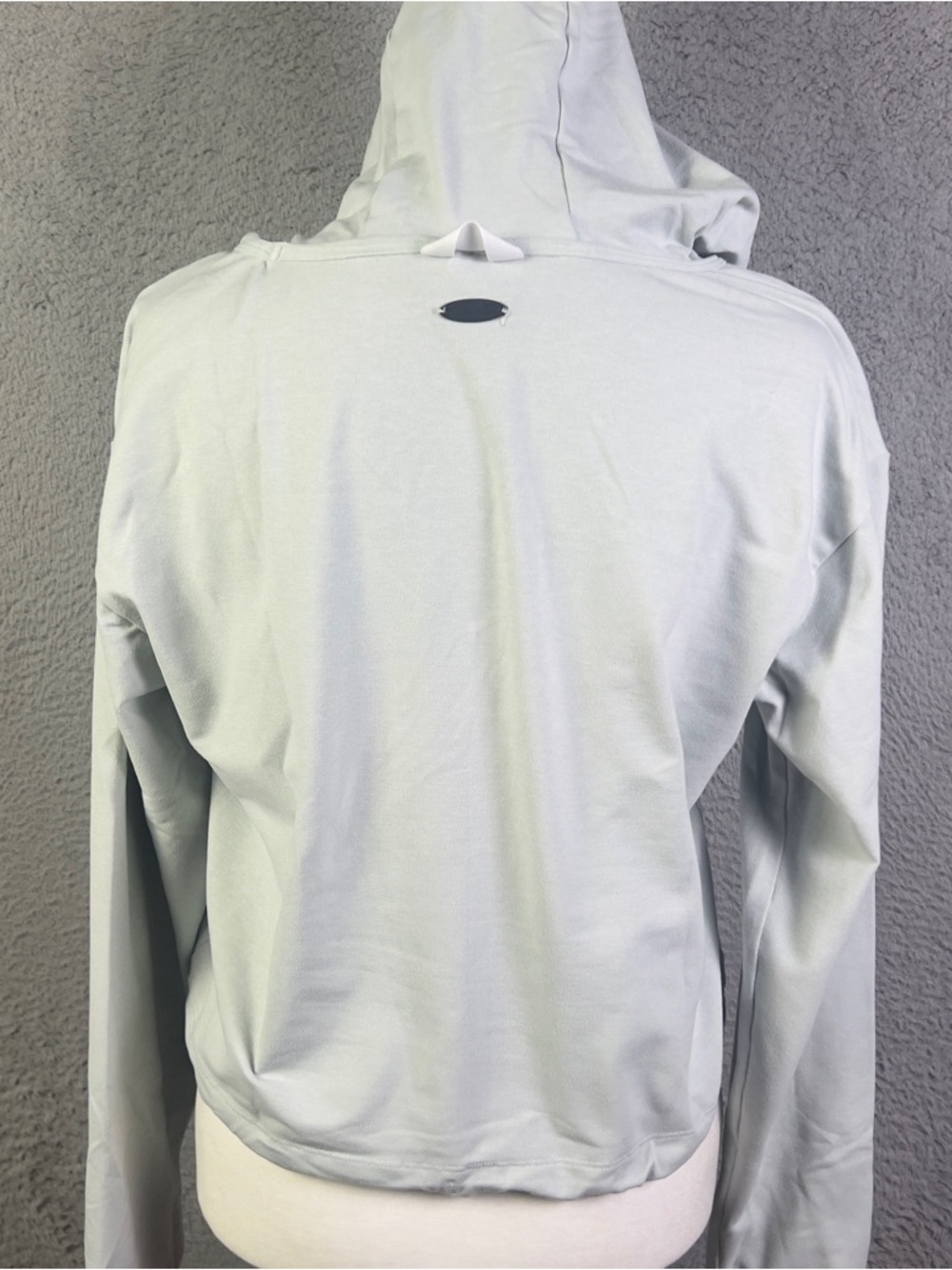 Gymshark Hoodie Womens Medium Light Green Cropped Long Sleeve Athletic Preppy - Picture 2 of 7